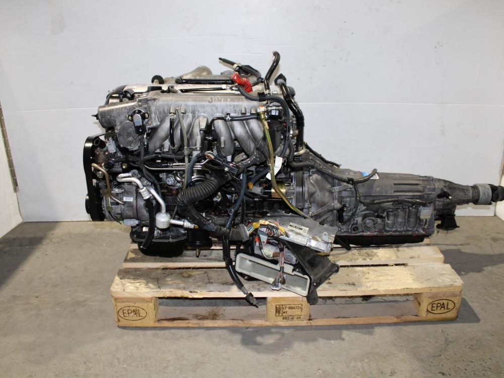 JDM Toyota 1JZGTE VVTi 2.5L Turbo Engine Front Sump 1JZ Auto Trans Wiring ECU: Image 6