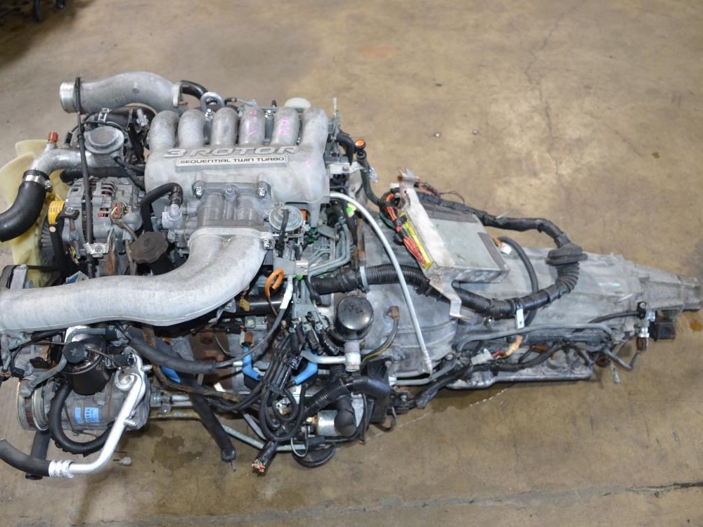 Mazda Eunos Cosmo, moteur, propulsion arrière, boîte automatique, 1990-1995, 2,0 L, trois rotors, double turbo, conversion JDM - 20b-Rew 20b, 3 rotors: Image 2