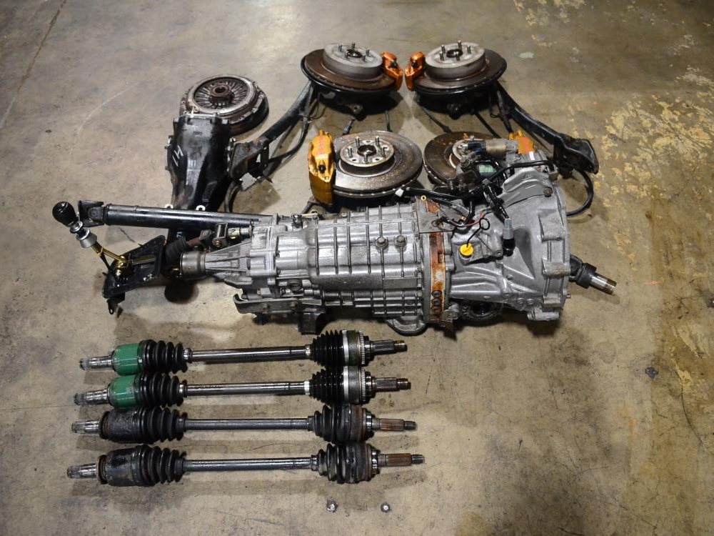 JDM Subaru Forester STI TY856WL4CC 6 Speed Full Drivetrain Package 2003-2008: Image 3